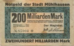 Mühlhausen - Stadt - 20.10.1923 - 200 Milliarden Mark