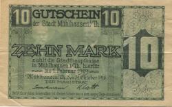 Mühlhausen - Stadt - 31.10.1918 - 1.2.1918 - 10 Mark
