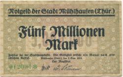 Mühlhausen - Stadt - 7.9.1923 - 5 Millionen Mark