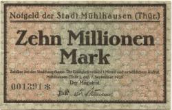 Mühlhausen - Stadt - 7.9.1923 - 10 Millionen Mark
