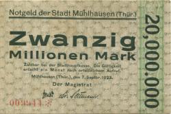 Mühlhausen - Stadt - 7.9.1923 - 20 Millionen Mark