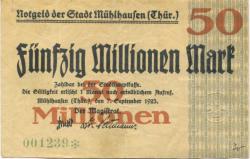 Mühlhausen - Stadt - 7.9.1923 - 50 Millionen Mark