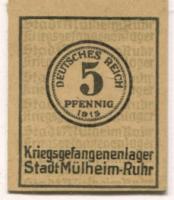 Mülheim - Kriegsgefangenenlager - 1915 - 5 Pfennig