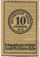 Mülheim - Kriegsgefangenenlager - 1916 - 10 Pfennig