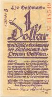 Münster - Landesbank der Provinz Westfalen - 19.11.1923 - 31.3.1924 - 4.20 Gold-Mark