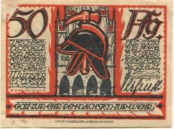 Münster - Freiwillige Feuerwehr - 24.8.1921 - 27.8.1921 - 50 Pfennig 