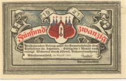 Münstermaifeld - Gemeinde - August 1921 - 25 Pfennig