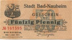 Nauheim (Bad) - Stadt - 1.6.1917 - 50 Pfennig 