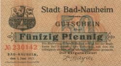 Nauheim (Bad) - Stadt - 1.6.1917 - 50 Pfennig 