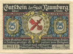 Naumburg - Stadt - 1921 - 25 Pfennig