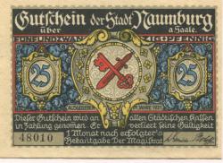 Naumburg - Stadt - 1921 - 25 Pfennig