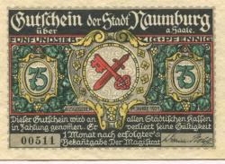 Naumburg - Stadt - 1921 - 75 Pfennig