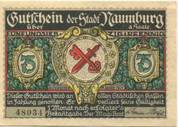 Naumburg - Stadt - 1921 - 75 Pfennig