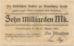 Naumburg - Stadt - 27.10.1923 - 10 Milliarden Mark