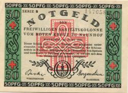 Naunhof - Deutsches Rotes Kreuz, Freiwillige Sanitätskolonne - 26.6.1921 - 31.12.1921 - 50 Pfennig