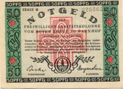 Naunhof - Deutsches Rotes Kreuz, Freiwillige Sanitätskolonne - 26.6.1921 - 31.12.1921 - 50 Pfennig