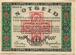 Naunhof - Deutsches Rotes Kreuz, Freiwillige Sanitätskolonne - 26.6.1921 - 31.12.1921 - 50 Pfennig