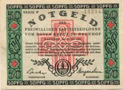 Naunhof - Deutsches Rotes Kreuz, Freiwillige Sanitätskolonne - 26.6.1921 - 31.12.1921 - 50 Pfennig