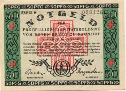 Naunhof - Deutsches Rotes Kreuz, Freiwillige Sanitätskolonne - 26.6.1921 - 31.12.1921 - 50 Pfennig