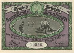 Naunhof - Sportverein eV - 25.9.1921 - 31.12.1921 - 50 Pfennig