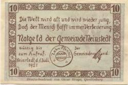Neinstedt (heute: Thale) - Gemeinde - 1.7.1921 - 10 Pfennig
