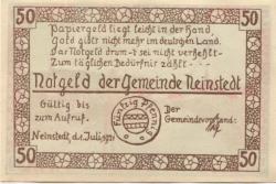 Neinstedt (heute: Thale) - Gemeinde - 1.7.1921 - 50 Pfennig
