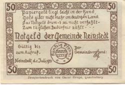 Neinstedt (heute: Thale) - Gemeinde - 1.7.1921 - 50 Pfennig