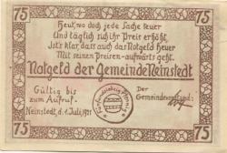 Neinstedt (heute: Thale) - Gemeinde - 1.7.1921 - 75 Pfennig