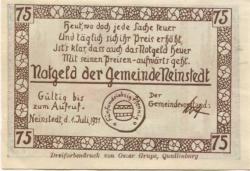 Neinstedt (heute: Thale) - Gemeinde - 1.7.1921 - 75 Pfennig