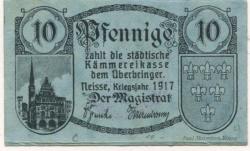 Neiße (heute: PL-Nysa) - Stadt - 1917 - 10 Pfennig
