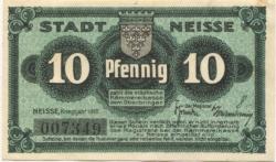 Neiße (heute: PL-Nysa) - Stadt - 1918 - 10 Pfennig