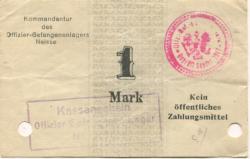 Neiße (heute: PL-Nysa) - Offizier-Gefangenenlager - -- - 1 Mark
