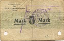Neiße (heute: PL-Nysa) - Offizier-Gefangenenlager - (- September 1917) - 5 Mark