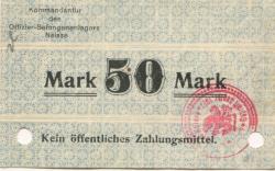 Neiße (heute: PL-Nysa) - Offizier-Gefangenenlager - (- September 1917) - 50 Mark