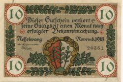 Nesselwang - Marktgemeinde - November 1918 - 10 Pfennig