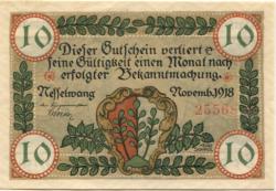 Nesselwang - Marktgemeinde - November 1918 - 10 Pfennig