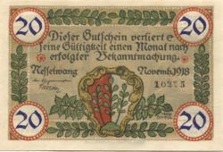 Nesselwang - Marktgemeinde - November 1918 - 20 Pfennig