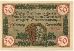 Nesselwang - Marktgemeinde - November 1918 - 50 Pfennig