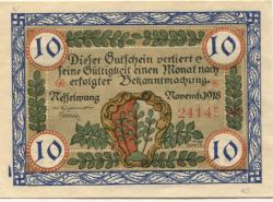 Nesselwang - Marktgemeinde - November 1918 - 10 Mark