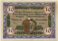 Nesselwang - Marktgemeinde - November 1918 - 10 Mark