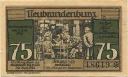 Neubrandenburg - Stadt - 2.7.1921 - 30.6.1922 - 75 Pfennig