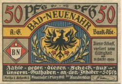 Neuenahr (Bad) - Kurdirektion - 1.3.1922 - 50 Pfennig