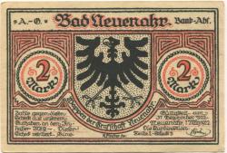Neuenahr (Bad) - Kurdirektion - 1.3.1922 - 2 Mark