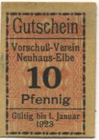 Neuhaus - Vorschuß-Verein eGmuH - - 1.1.1923 - 10 Pfennig
