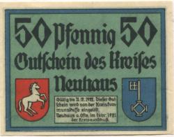 Neuhaus - Kreis - Februar 1921 - 31.12.1922 - 50 Pfennig
