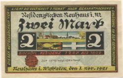 Neuhaus (heute: Paderborn) - Gemeinde - 1.11.1921 - 2 Mark