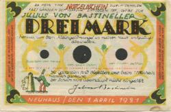 Neuhaus (heute: Paderborn) - Bastineller, Julius von, Theaterdirektor - 1.4.1921 - 3 Mark