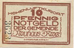 Neuhaus - Gemeinde - 1.1.1921 - 10 Pfennig