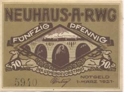 Neuhaus - Gemeinde - 1.3.1921 - 50 Pfennig