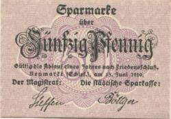Neumarkt (heute: PL-Sroda Slaska) - Stadt und Sparkasse - 15.6.1919 - 50 Pfennig